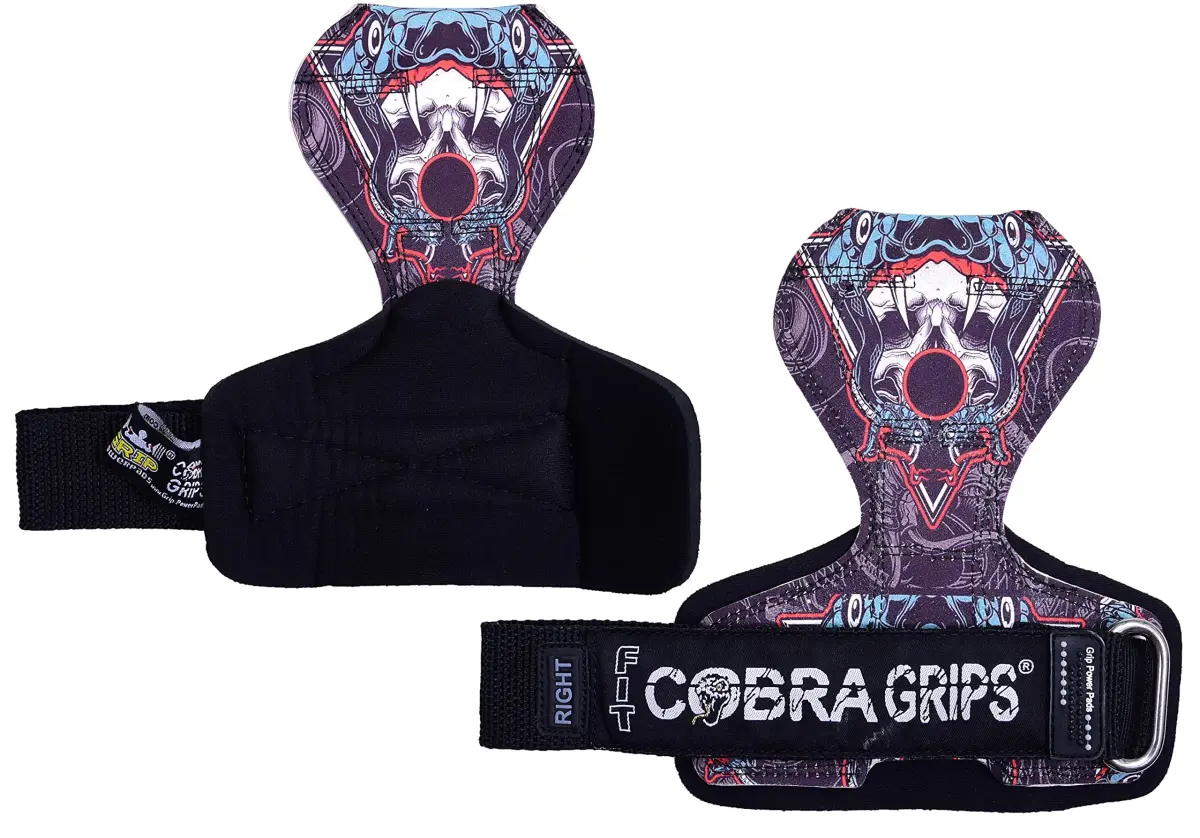 Cobra Grips Weight Lifting Gloves with Adjustable Neoprene Padded Wrist Wraps - Heavy Duty Alternative to Power Lifting Hooks for Deadlifts (FIT Fang-Sub-LA) 6mm - view 4