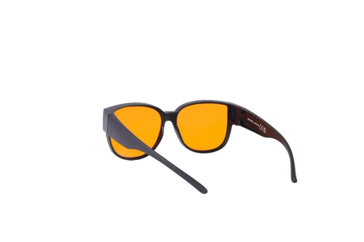 BRADDELL OPTICS Orange Blue Light Blocking Clip-On Glasses | Filters 99% Blue Light - view 2