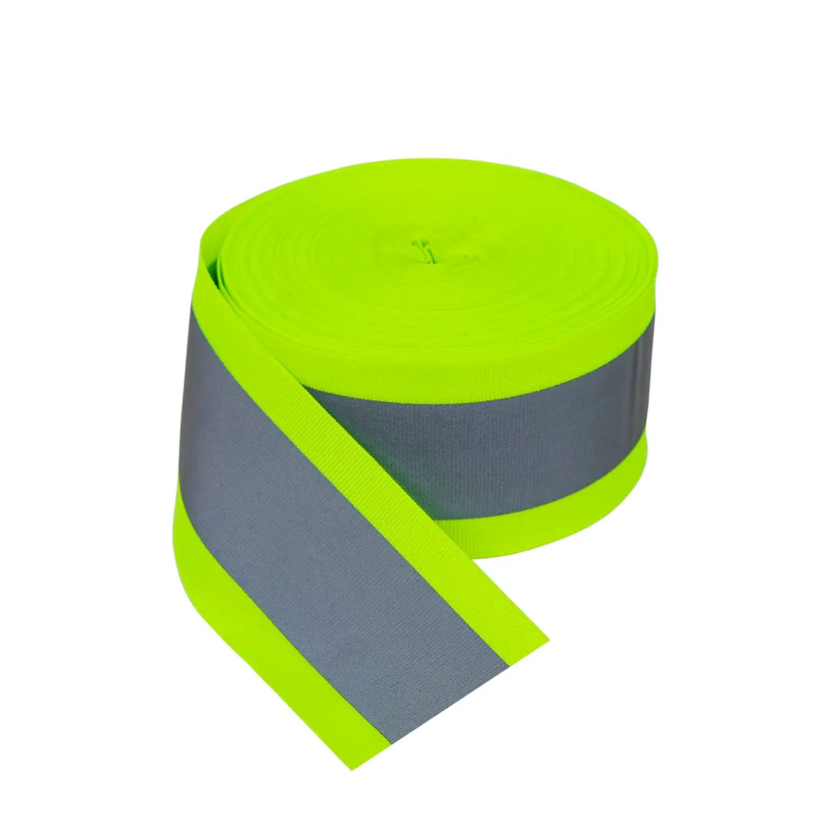 TCCFCCT High Visibility Reflective Tape Strip, Fabric Fluorescent Safety Tape, 2'' x 66ft Sew-on Warning Safety Trim for Clothing, School Bags, Raincoats, Green - main product image