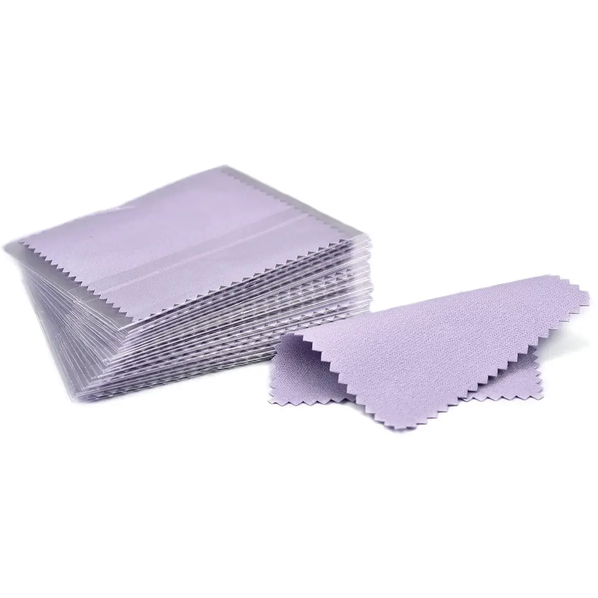 SEVENWELL Purple Jewelry Cleaning Cloths (50pcs) - Polishes Sterling Silver, Gold, Platinum - main product image