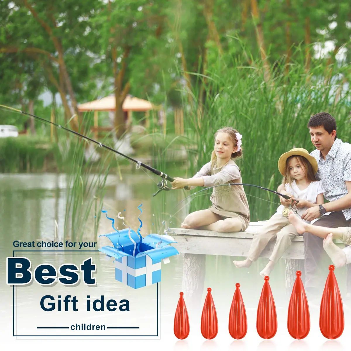 Skylety Fishing Practice Plug Set | Improve Casting Skills with 6 Sizes (6 Pieces) - view 7