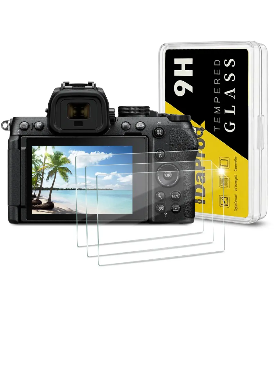 iDaPro Tempered Glass Screen Protector for Nikon Z6 III/Z50 II/Z7/Z6/Z5 3-Pack | 9H Hardness, Anti-Scratch, Anti-Bubble - main product image