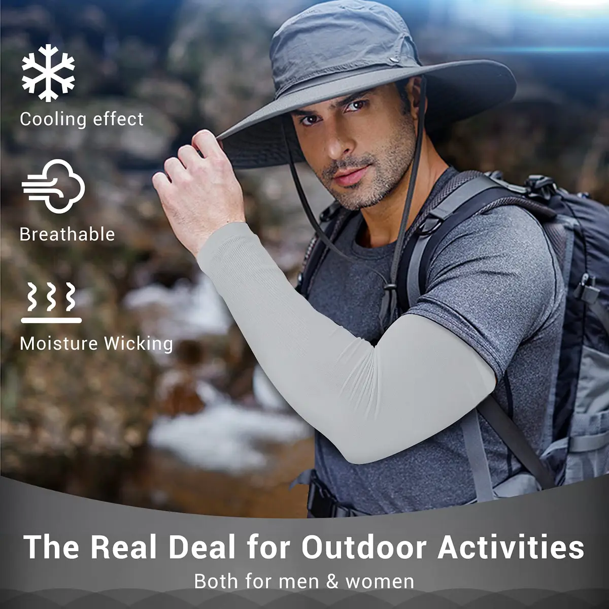 Rescoto UV Sun Protection Cooling Arm Sleeves UPF 50 | Breathable & Stretchy for Men & Women - view 5