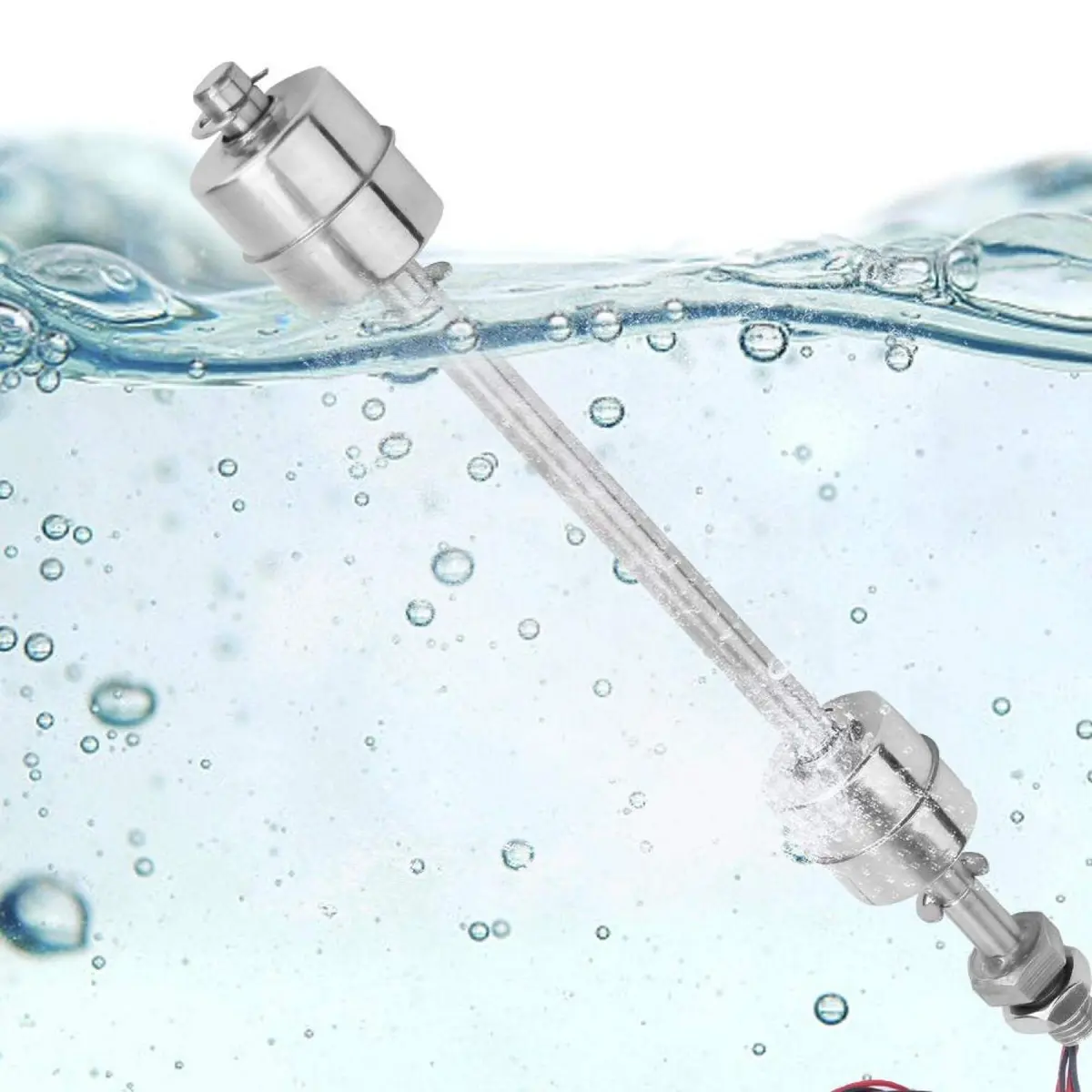 Kuuleyn Float Switch,DC 0~110V Stainless Steel Water Level Sensor 200mm | Double Ball Liquid Level Controller - view 3