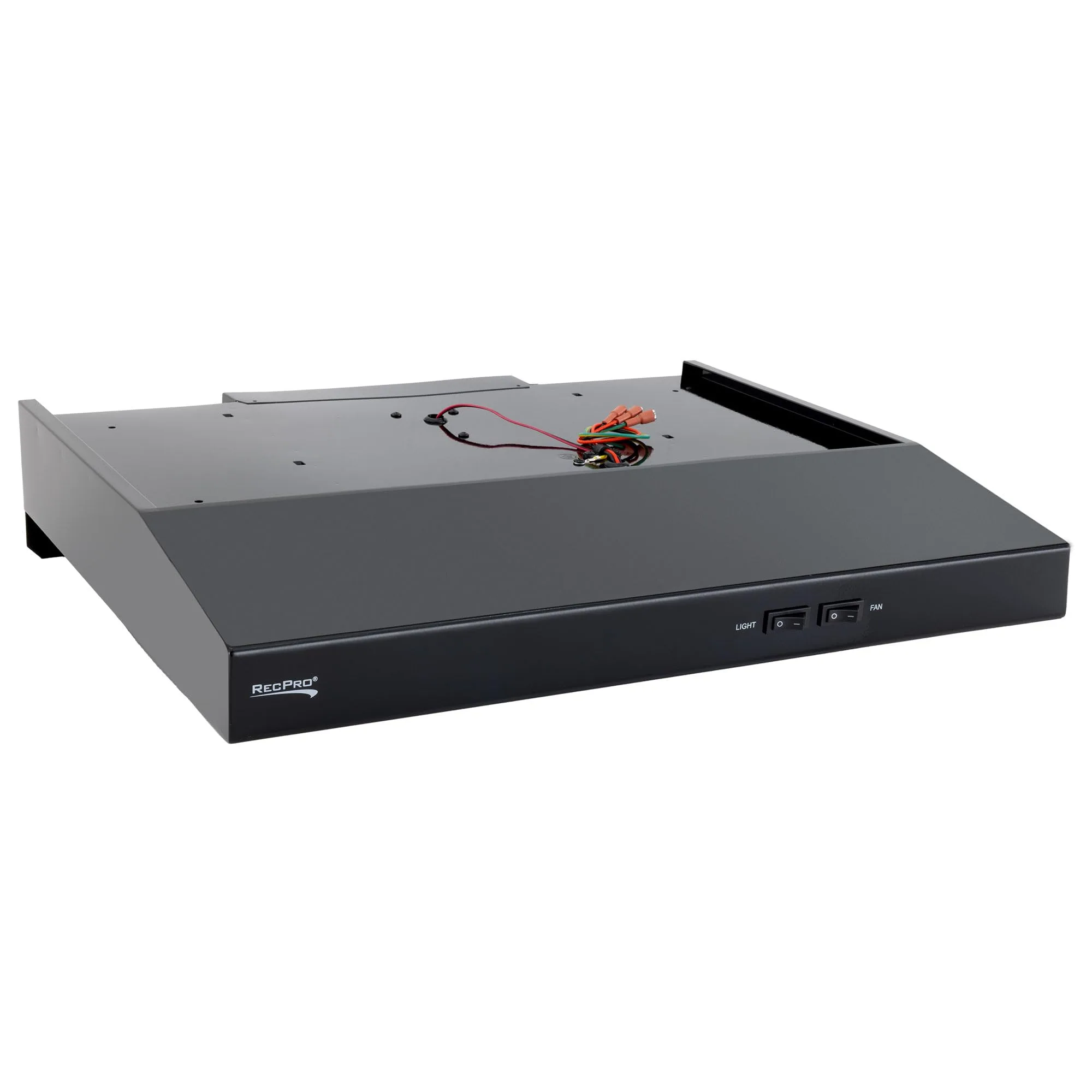 RecPro RV Range Hood Black | 12V DC Motor, Charcoal Filter & LED Lamp | Hard-Wired Installation - main product image