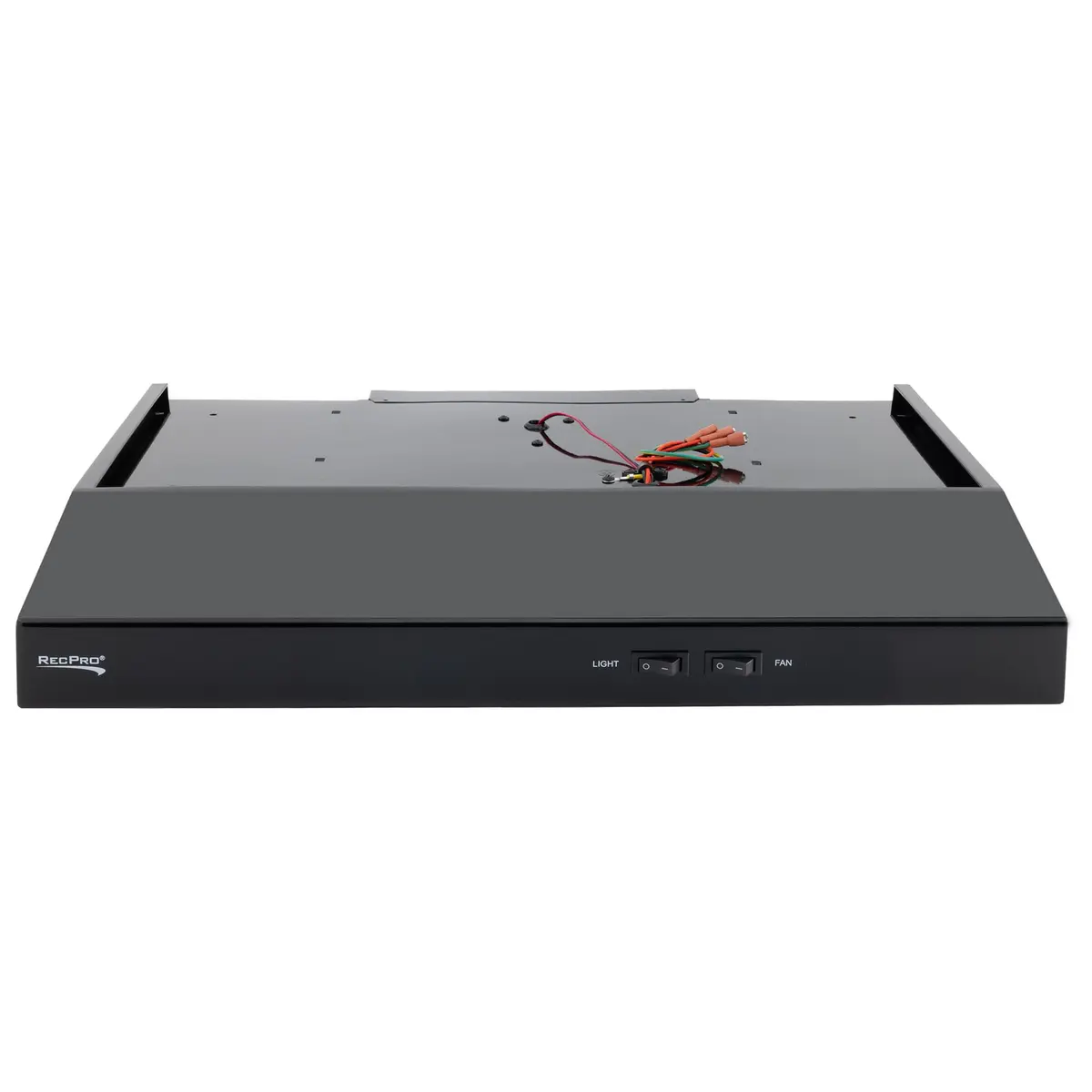 RecPro RV Range Hood Black 52.8cm (22"W x 19"D x 3 1/4"H) | 12V DC Hard-Wired Installation with Charcoal Filter & LED Light - view 5