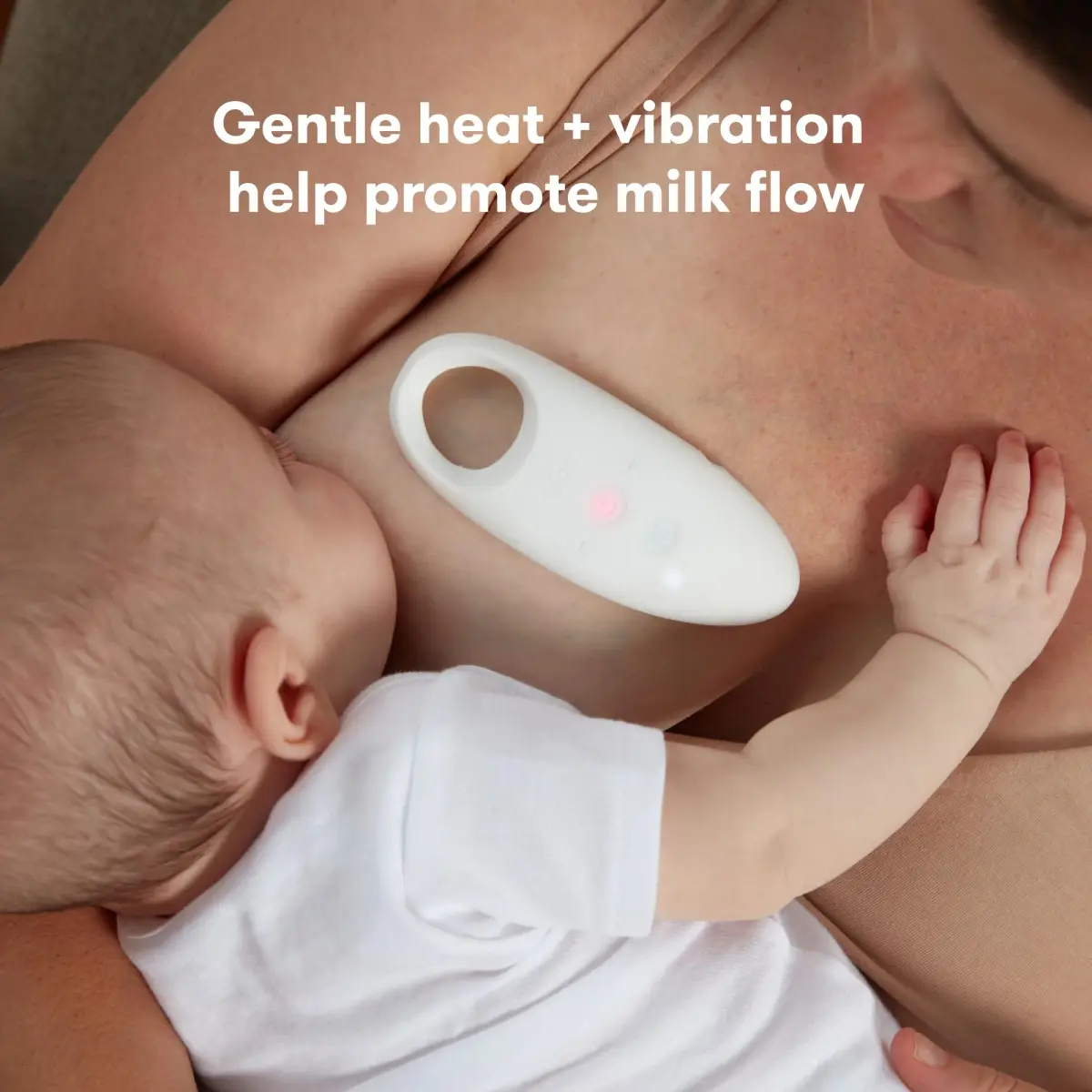 Frida Mom 2-in-1 Lactation Massager White/Pink | Heat & Vibration for Clogged Ducts & Milk Flow - view 2