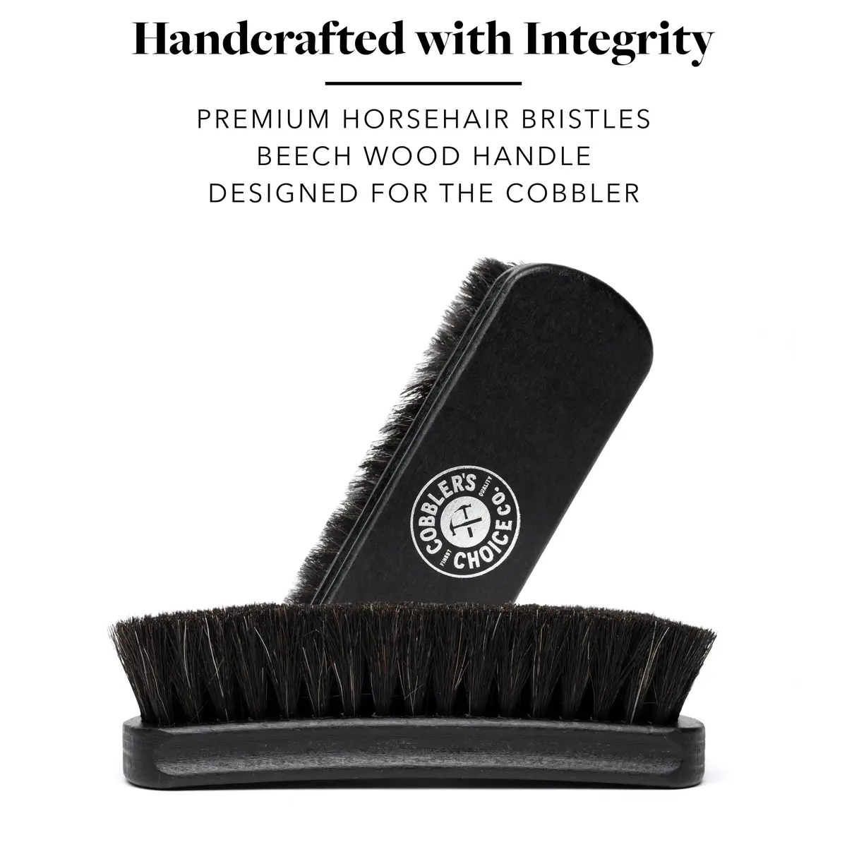 Cobbler's Choice Horsehair Shoe Brush - Premium Shoe Shine & Polish Brush for Leather, Black - view 5