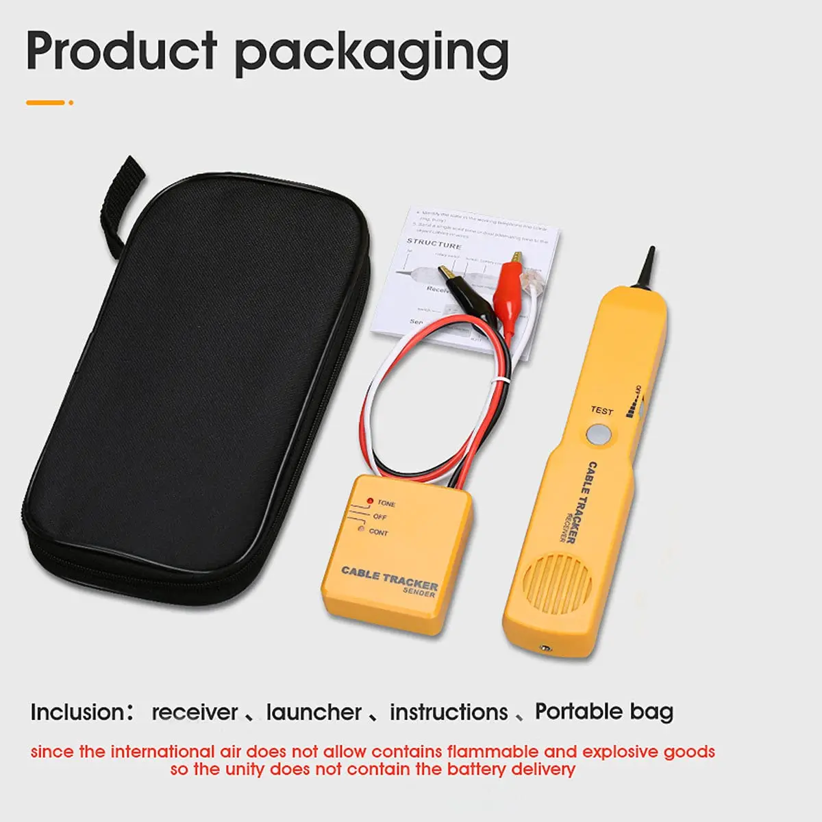 MSDADA Wire Tracer Tone Generator and Probe Kit | Network & Cable Tester for Telephone & Coaxial Wires - view 9