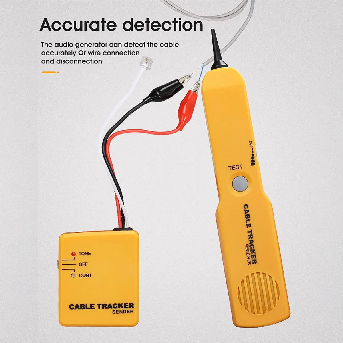MSDADA Wire Tracer Tone Generator and Probe Kit | Network & Cable Tester for Telephone & Coaxial Wires - view 4