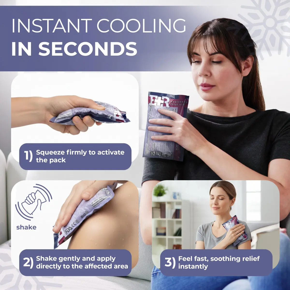 Ever Ready First Aid Instant Cold Compress 6 Pack | 12.7cm x 17.8cm (5" x 7") - view 4