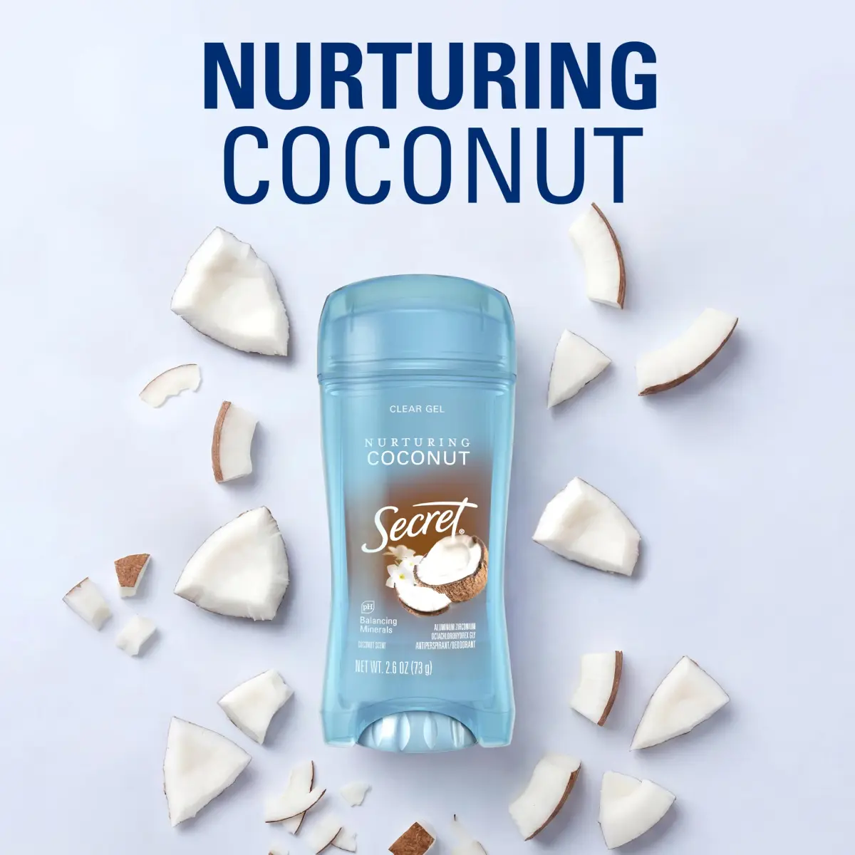 Secret Fresh Coconut Clear Gel Antiperspirant Deodorant for Women, 156g (5.2 oz) Pack of 2 | 72-Hour Breathable Odor Protection - view 8