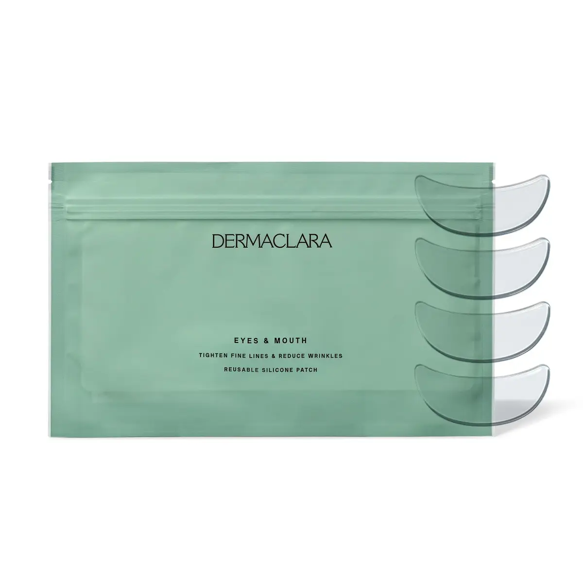 Dermaclara Eye & Mouth Patches | Reusable Silicone Anti-Wrinkle Pads for Smile Lines & Under Eye, 4 Count - main product image