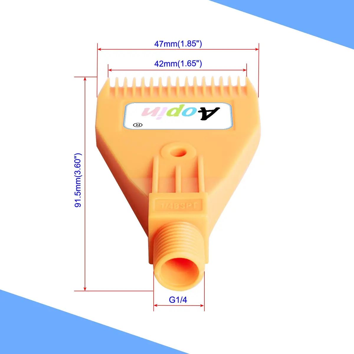 Aopin G1/4 Male ABS Wind Nozzle - Flat Air Jet for Dust Removal & Drying, 2 Pcs | Durable, Acid-Resistant, Easy to Screw - view 2