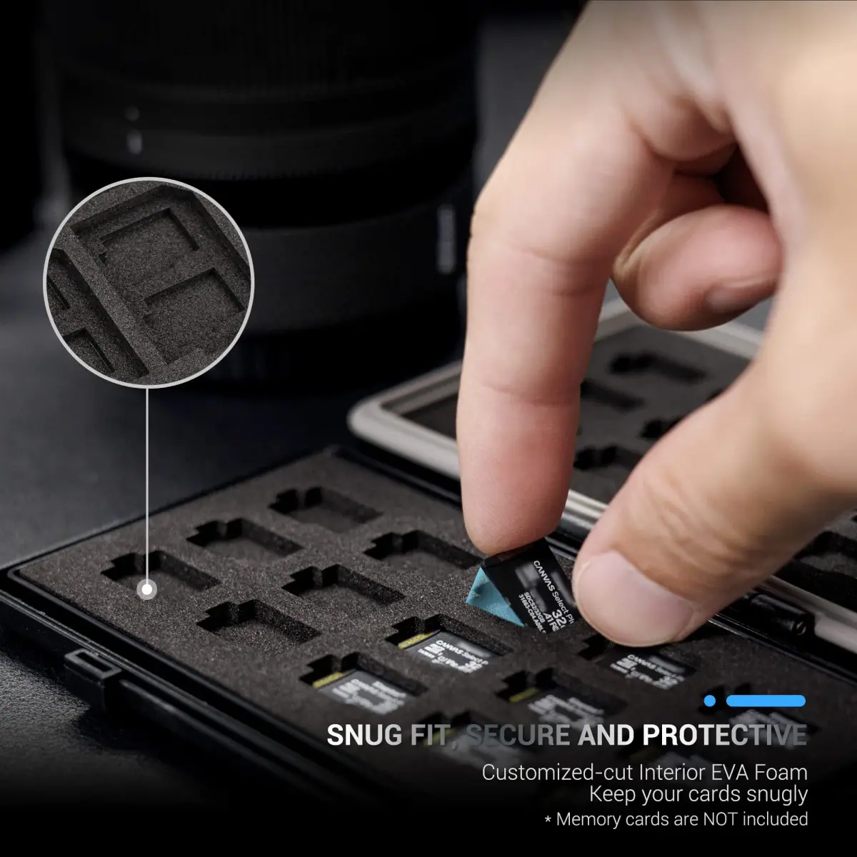 JJC 30 Slots Micro SD Card Case with Index Label | Water Resistant & Shockproof Organizer - view 3