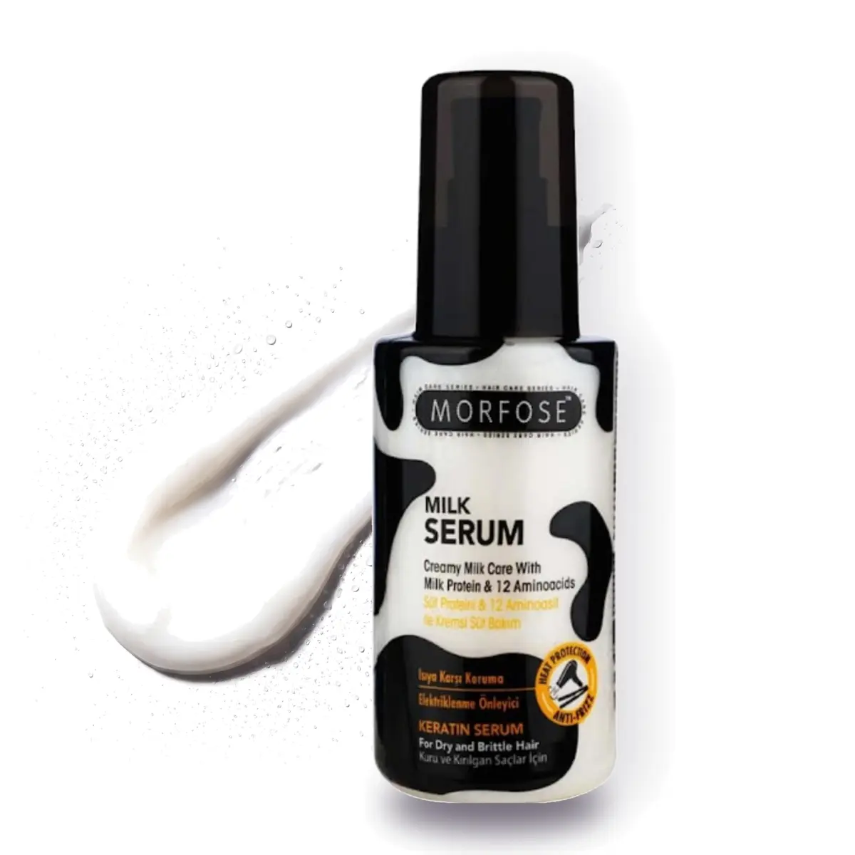 Morfose Milk Therapy Serum, 100 ml | Nourishes & Protects Hair, Repairs Split Ends, Silky Shine, All Hair Types - main product image