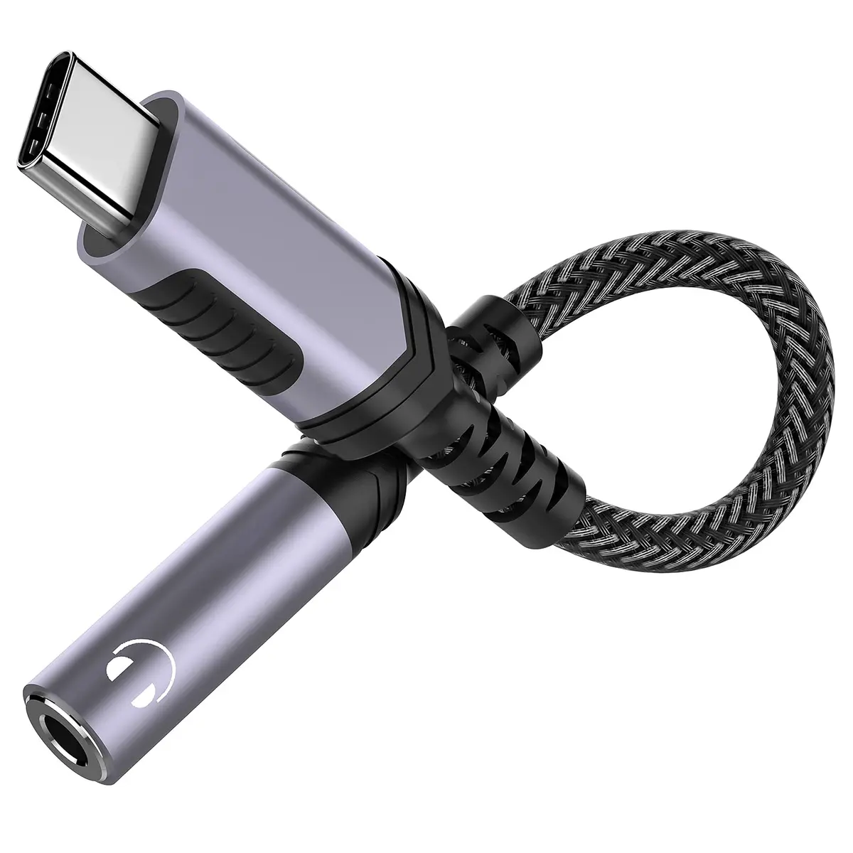 iMangoo USB C to 3.5mm Headphone Adapter | High-Quality DAC, Compact & Durable (9.6cm) - main product image