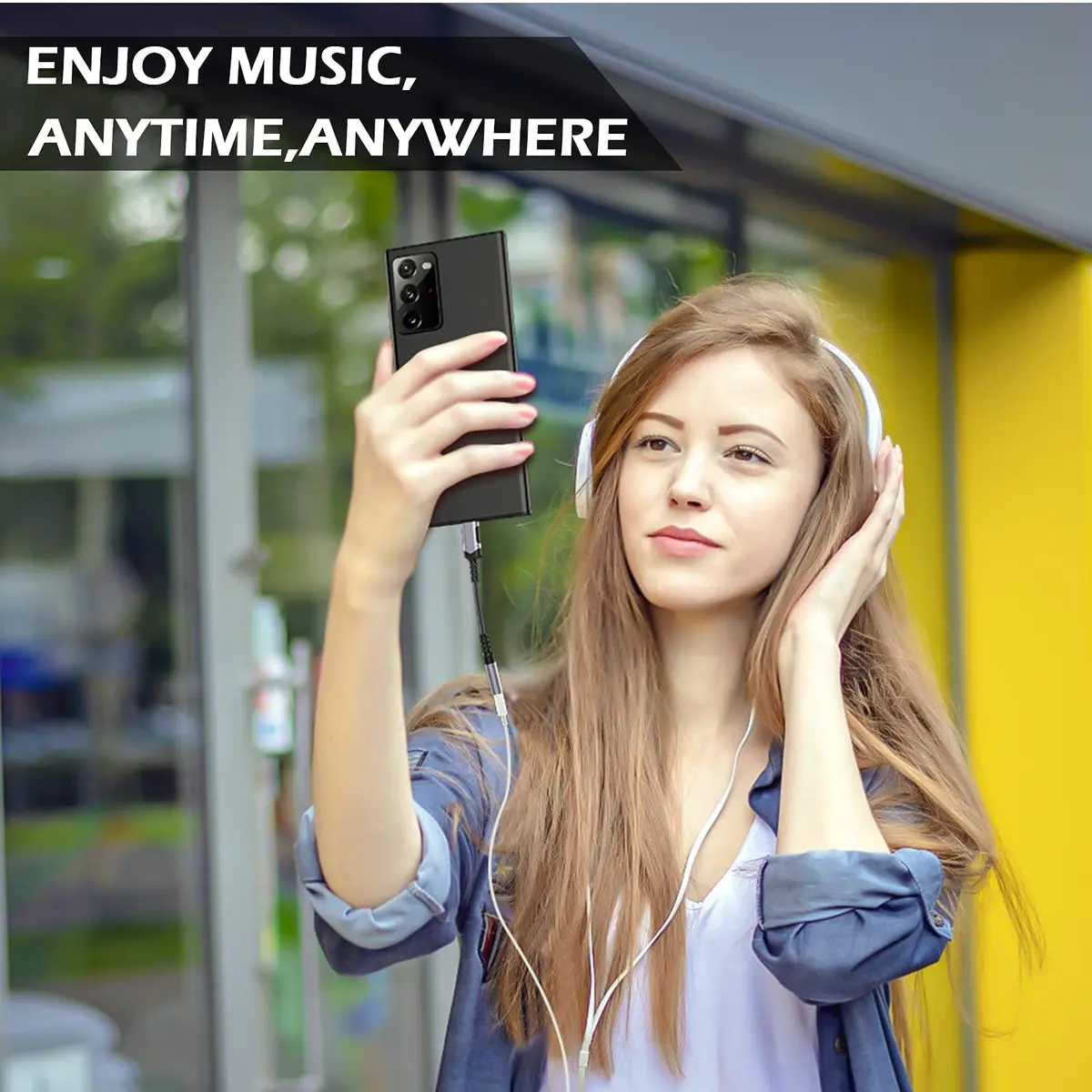 iMangoo USB C to 3.5mm Headphone Adapter | High-Quality DAC, Compact & Durable (9.6cm) - view 7