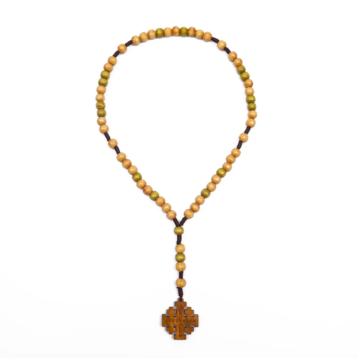 Nazareth Store Olive Wood Prayer Rosary 11" | Durable Wooden Chaplet for Devotion - view 2