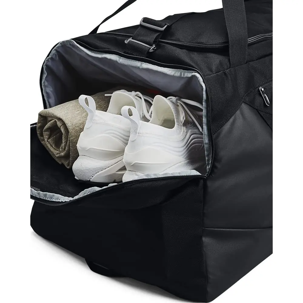 Under Armour Undeniable 5.0 Duffle Bag Black (001)/Metallic Silver X-Large 144L | Water-Repellent & Durable Gym Bag - view 9