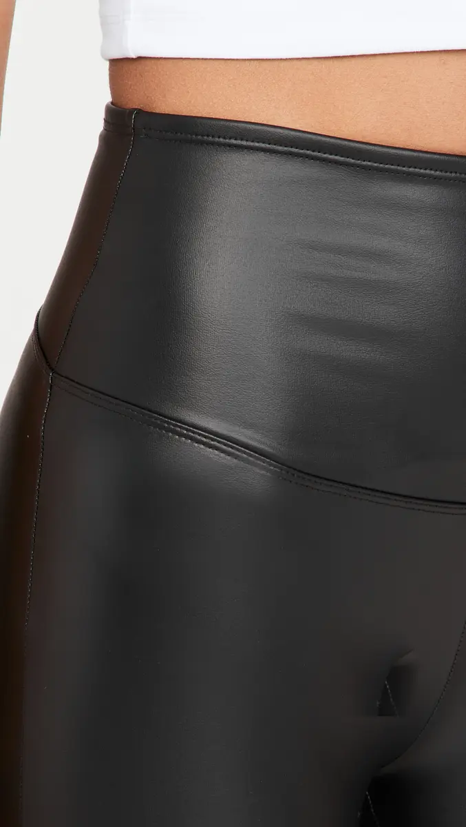 Yummie Women's Faux Leather Biker Short, Large | 4-Way Stretch, Shaping & Comfort - view 6
