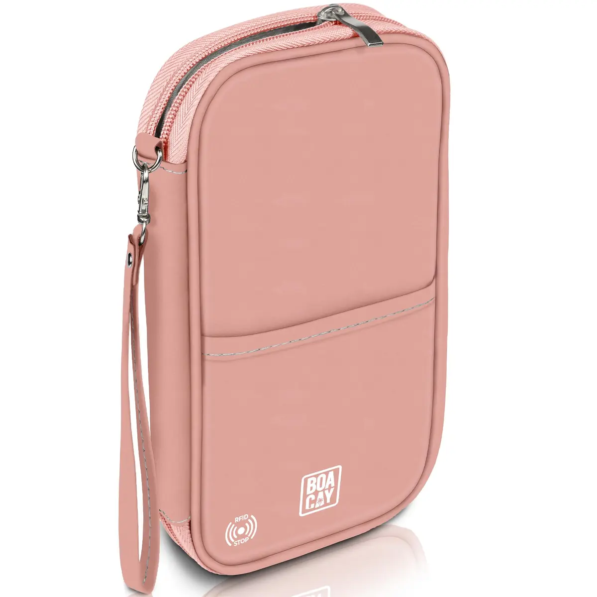 BOACAY Travel Document Organizer with RFID, Family Passport Holder Wallet 13cm (5" W) x 22.5cm (8.9" H) | Secure & Waterproof Travel Essential - main product image