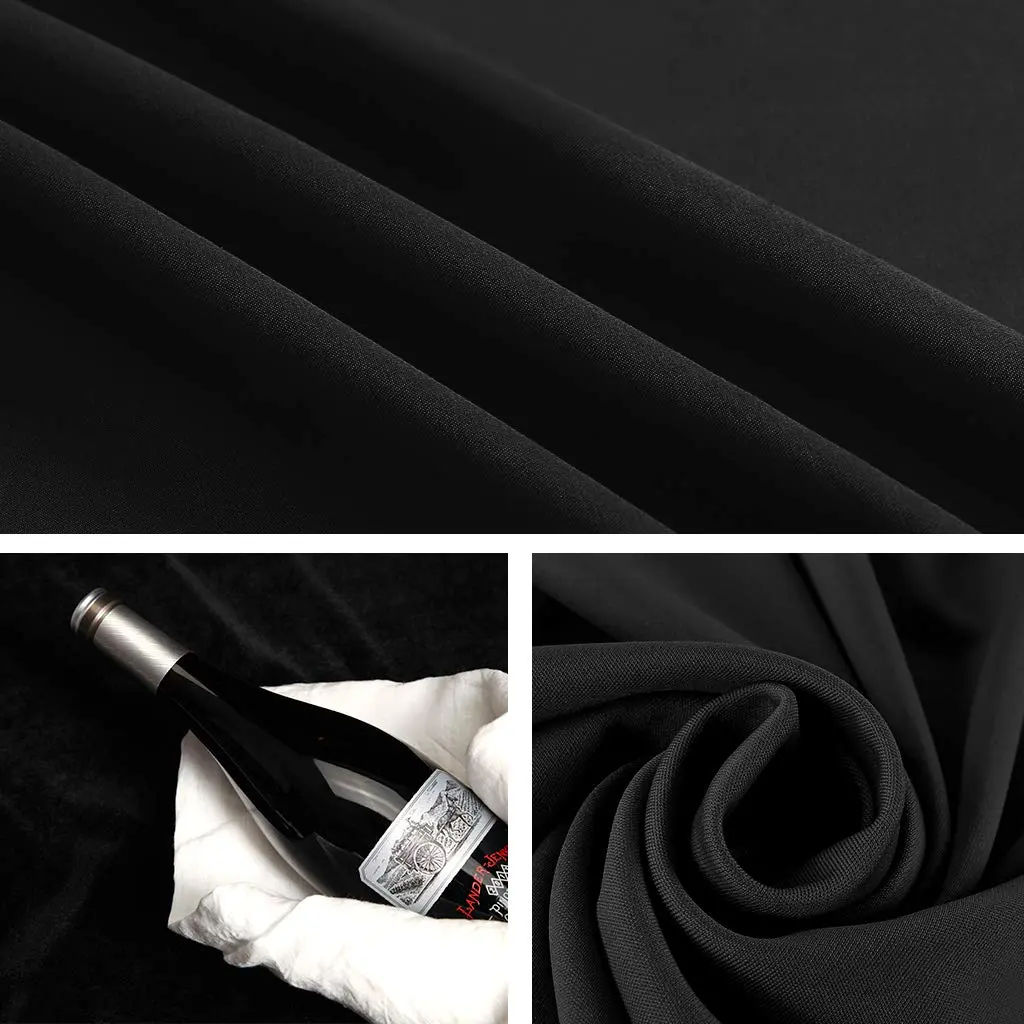 CPLIRIS 10x12ft Black Backdrop for Photography | Seamless Polyester Fabric for Portrait & Video - view 2