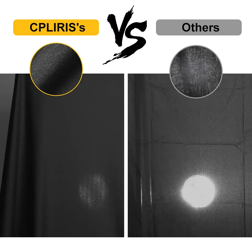 CPLIRIS 10x12ft Black Backdrop for Photography | Seamless Polyester Fabric for Portrait & Video - view 3
