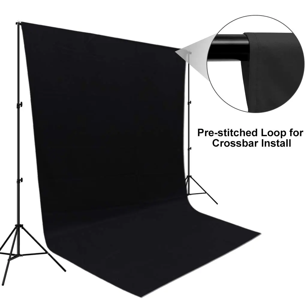 CPLIRIS 10x12ft Black Backdrop for Photography | Seamless Polyester Fabric for Portrait & Video - view 4
