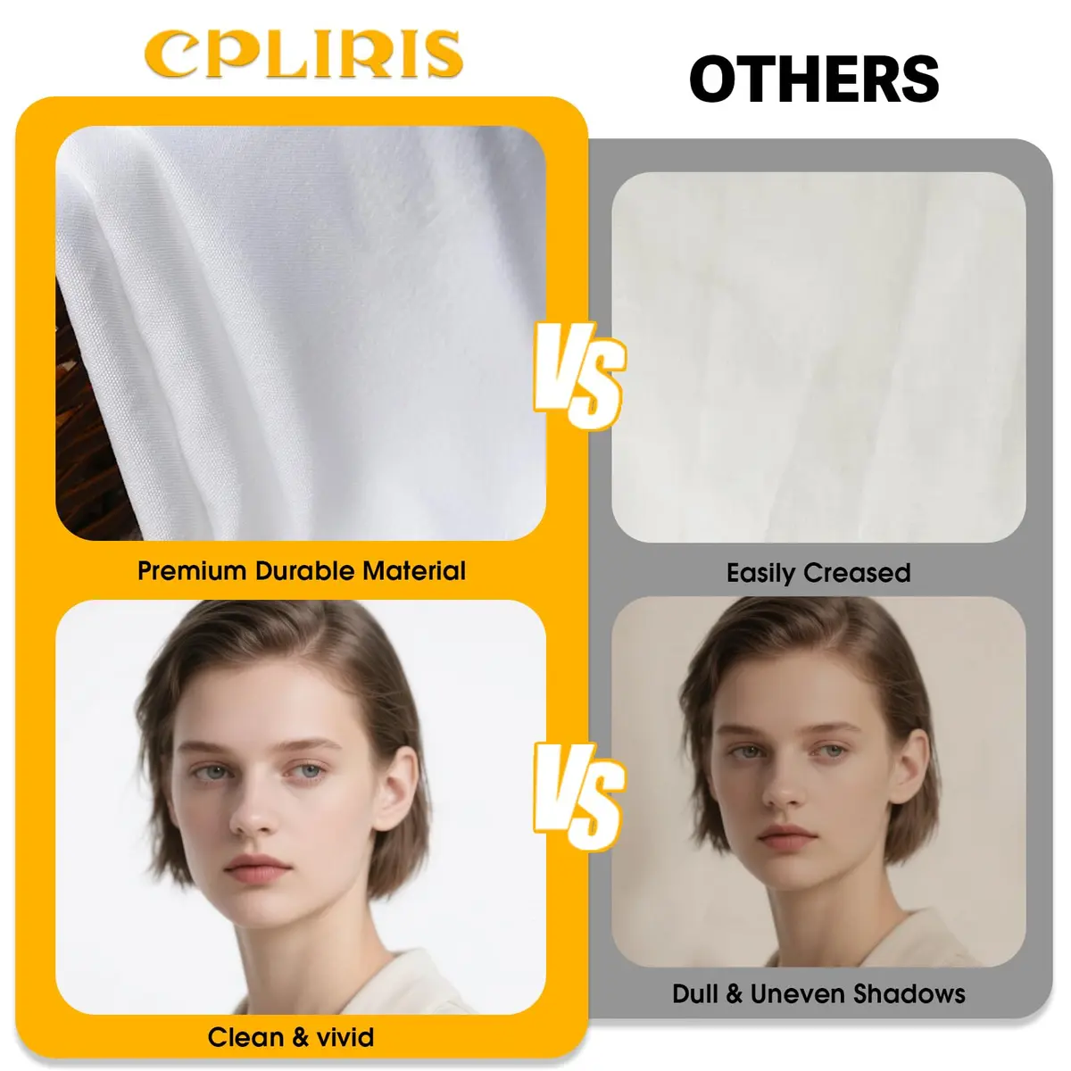 CPLIRIS 10x20ft White Backdrop for Photography | Thick Polyester, Seamless & Wrinkle-Resistant - view 5