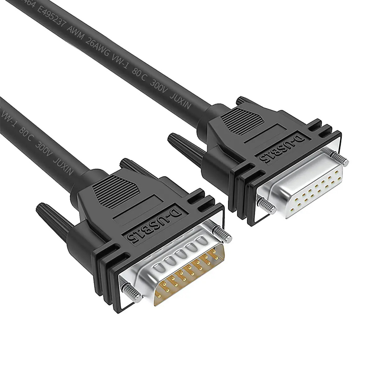 JUXINICE DB15 Male to Female Cable 3.05m (10ft) | Double Shielded 26AWG Tinned Copper Straight Through Cord - view 2