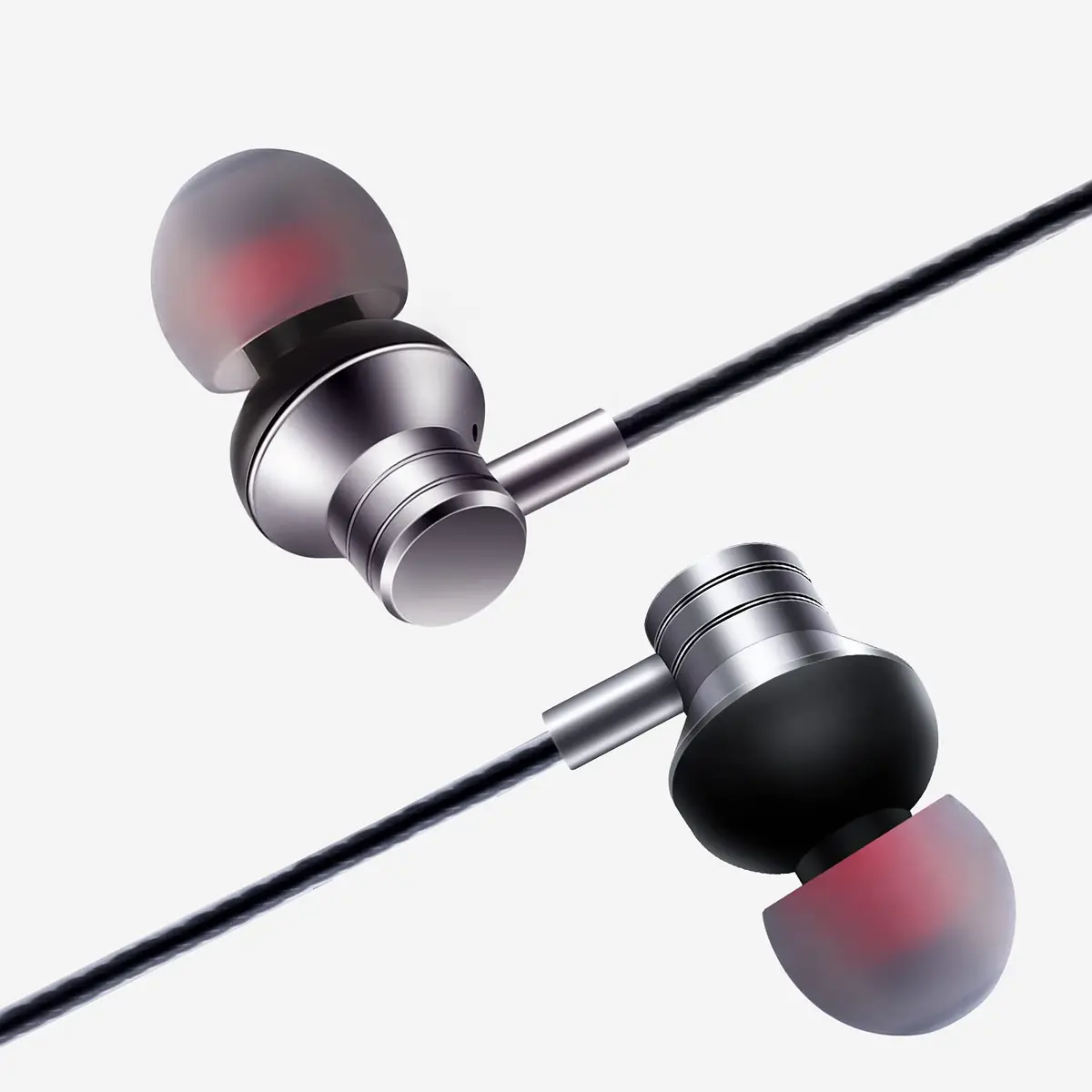 Empsun Wired Earbuds Headphones with Microphone Stereo Bass Earphones Noise Isolation in-Ear Headset Compatible with All Smartphones Tablets iPod IPad MP3 Player (Silver) | Noise Isolating, Comfortable Fit - view 5