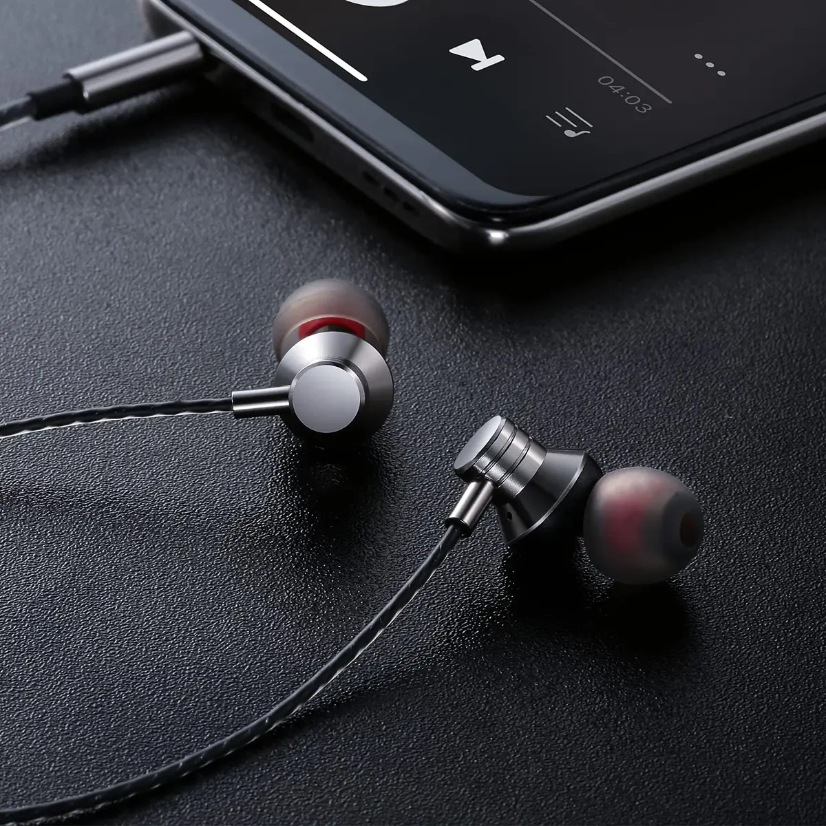 Empsun Wired Earbuds Headphones with Microphone Stereo Bass Earphones Noise Isolation in-Ear Headset Compatible with All Smartphones Tablets iPod IPad MP3 Player (Silver) | Noise Isolating, Comfortable Fit - view 4