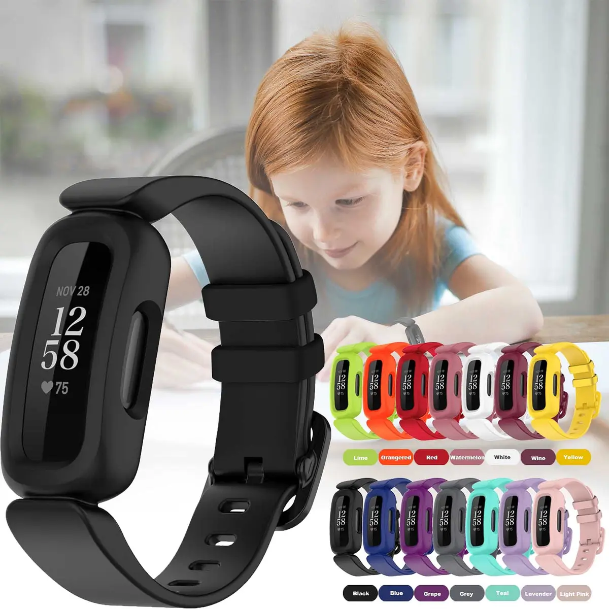 TopPerfekt Watch Band Compatible with Fitbit Ace 3 | Waterproof Silicone Strap for Kids - view 7