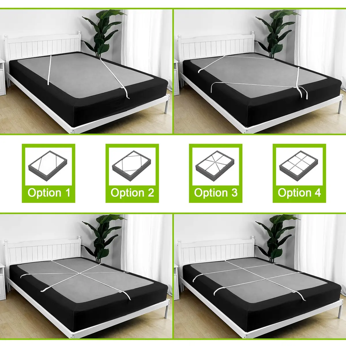 Bedecor 4-9 Inch Split Box Spring Cover King/Cal King | Modern, Stretchy & Dustproof - view 6
