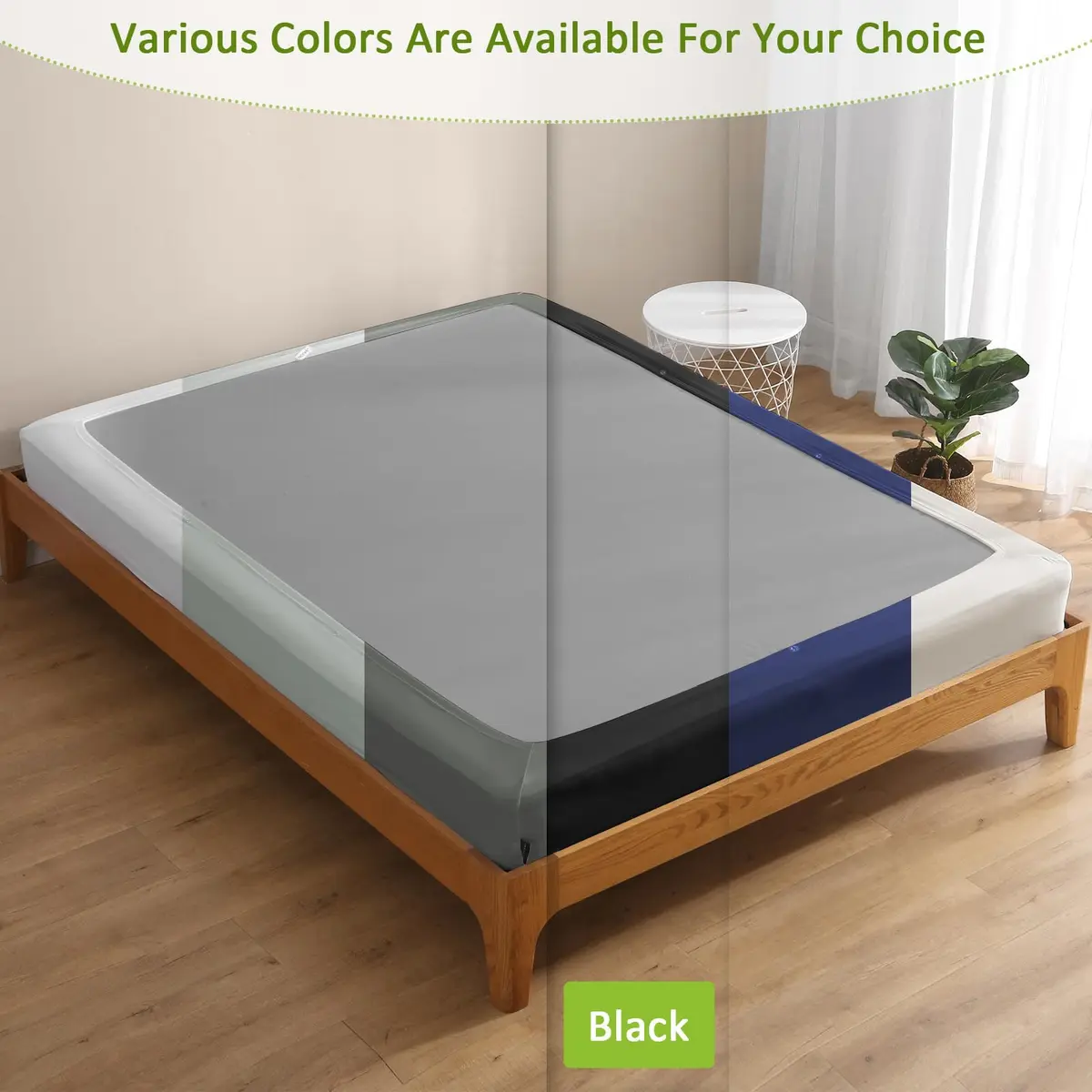 Bedecor 4-9 Inch Split Box Spring Cover King/Cal King | Modern, Stretchy & Dustproof - view 8