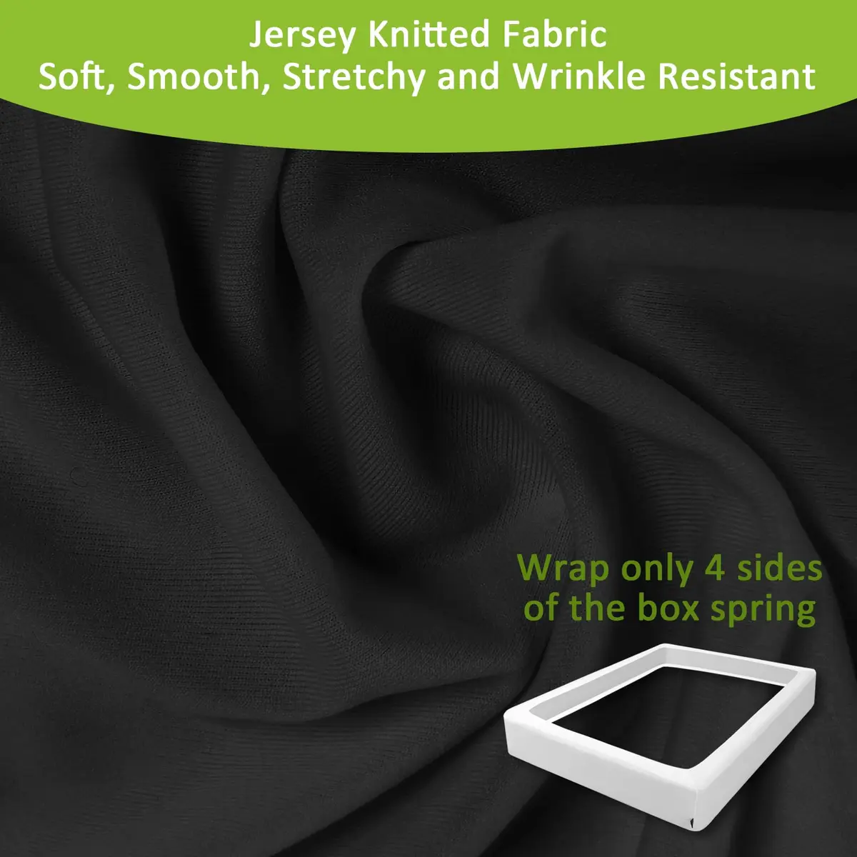Bedecor 4-9 Inch Split Box Spring Cover King/Cal King | Modern, Stretchy & Dustproof - view 2