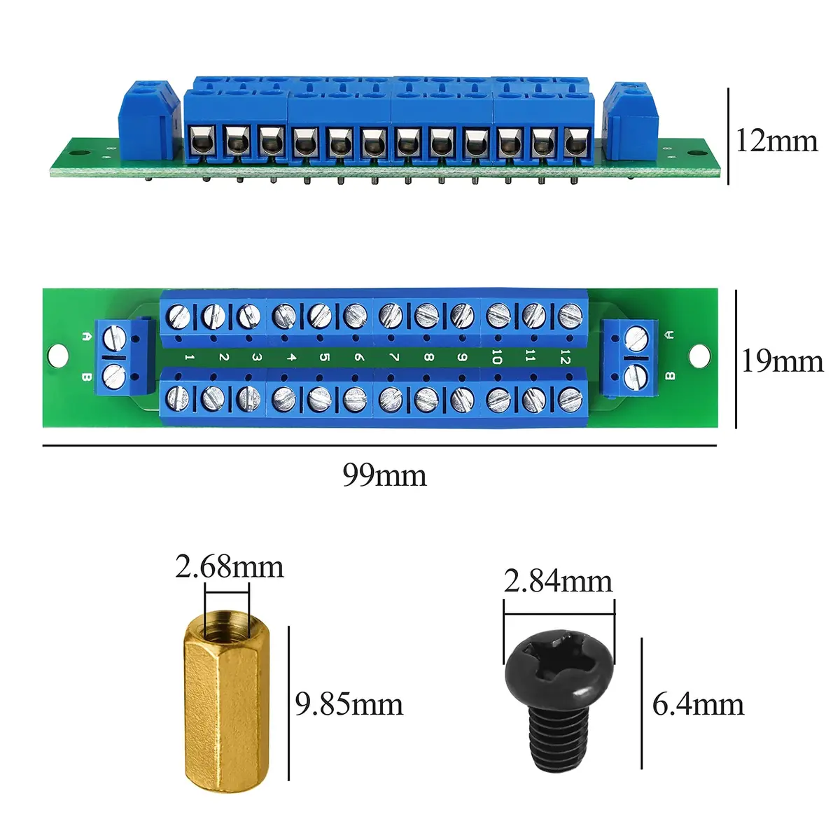 WayinTop PCB Power Distribution Board Kit 2 x 13 Outputs 24V 10A | Dual-Pass Power Supply Module for DC AC - view 4