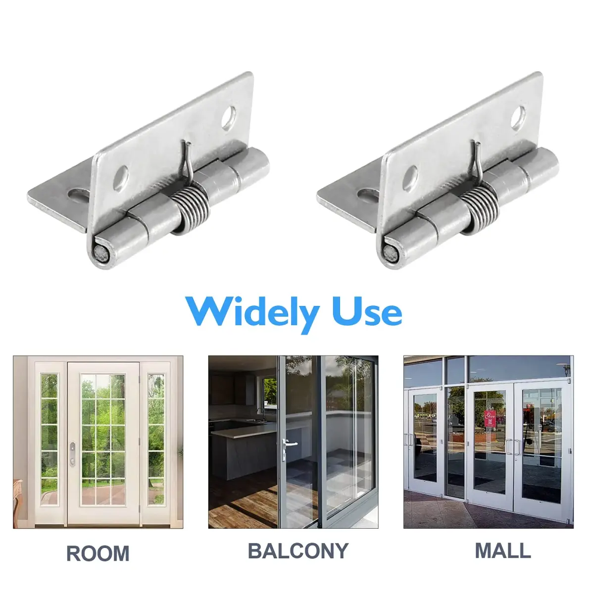 Luomorgo Spring Loaded Hinges, 2 Inch, 4 Pcs | Stainless Steel Self Closing Cabinet Hinges - view 7