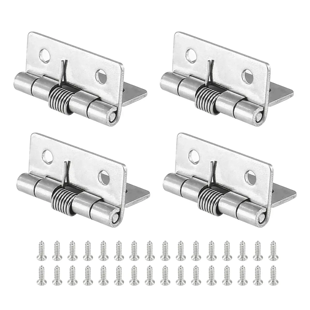 Luomorgo Spring Loaded Hinges 1.5 Inch (40mm) 304 Stainless Steel Self Closing | Pack of 4 - main product image