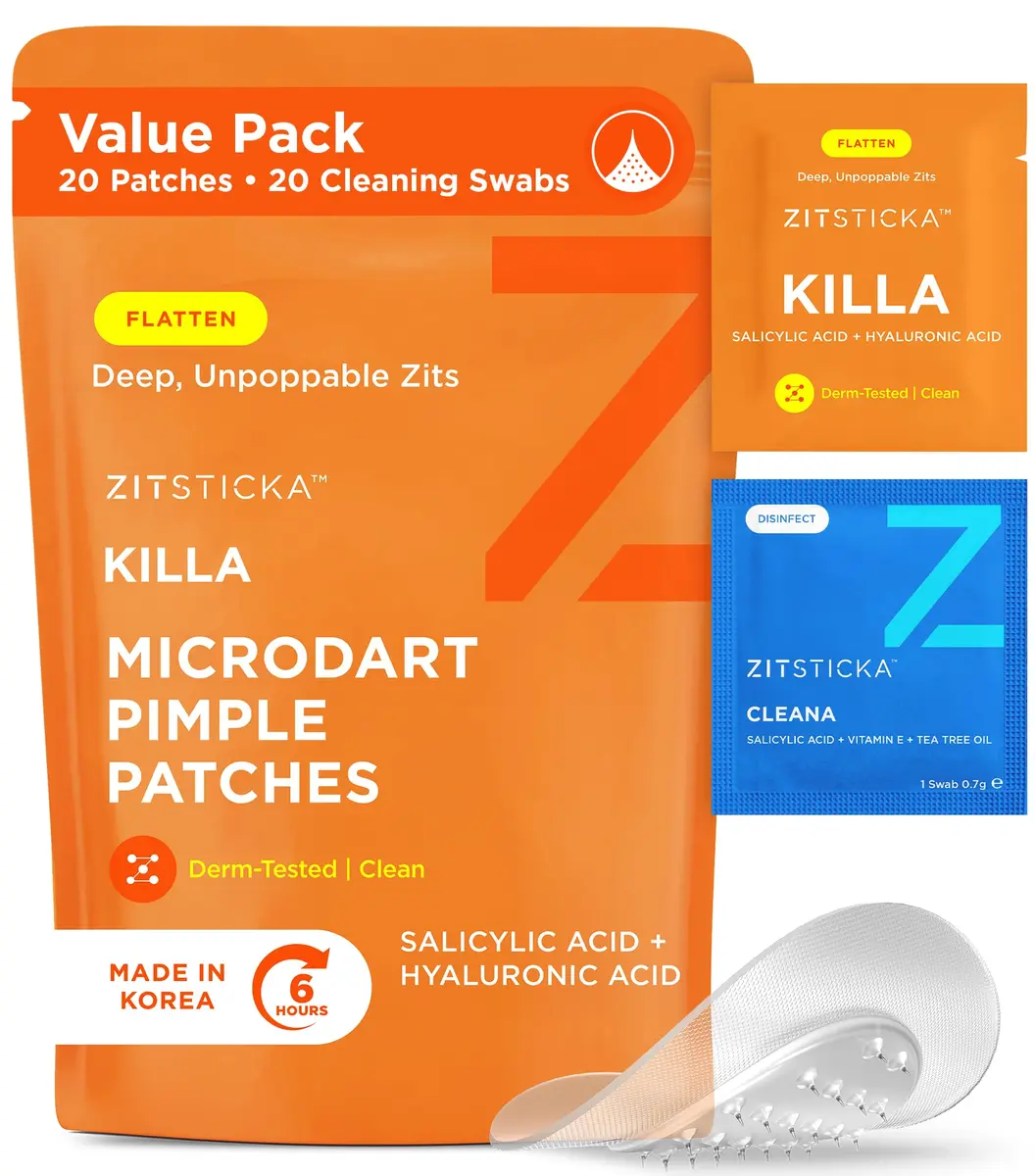 ZitSticka Killa Kit Microdart Pimple Patch for Face, 20 Count | Fast-Acting, Target Emerging Pimples - main product image