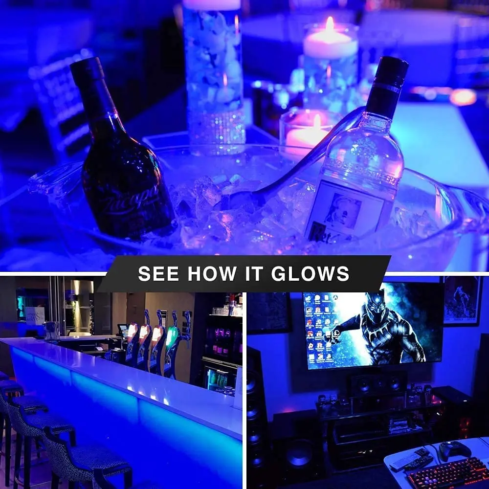 Bluex Bulbs 6 Pack LED Black Light Bulb, 9W A19 E26 | Neon Glow for Decor & Parties - view 7