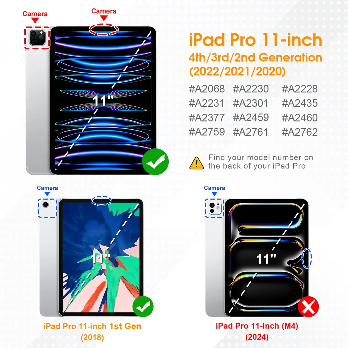 Fintie Hybrid Slim Case for iPad Pro 11-inch (4th/3rd/2nd/1st Gen) with Pencil Holder & Stand | Black - view 2