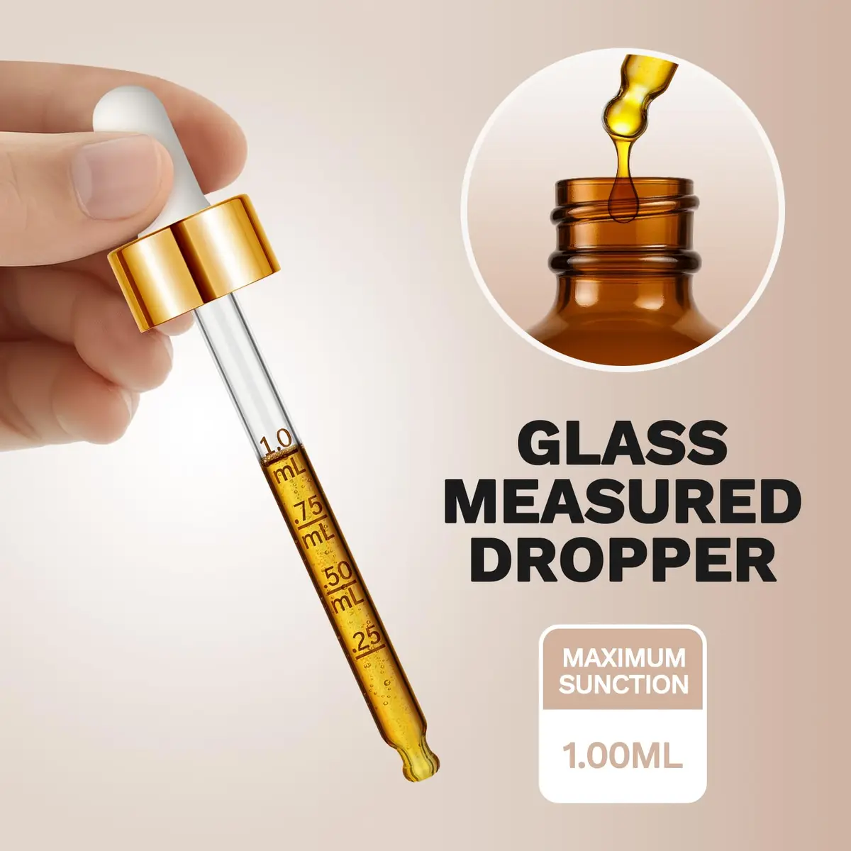 Bumobum 99 Pack 2 oz Amber Glass Dropper Bottles | Leakproof, Travel-Friendly, Essential Oil Storage - view 2