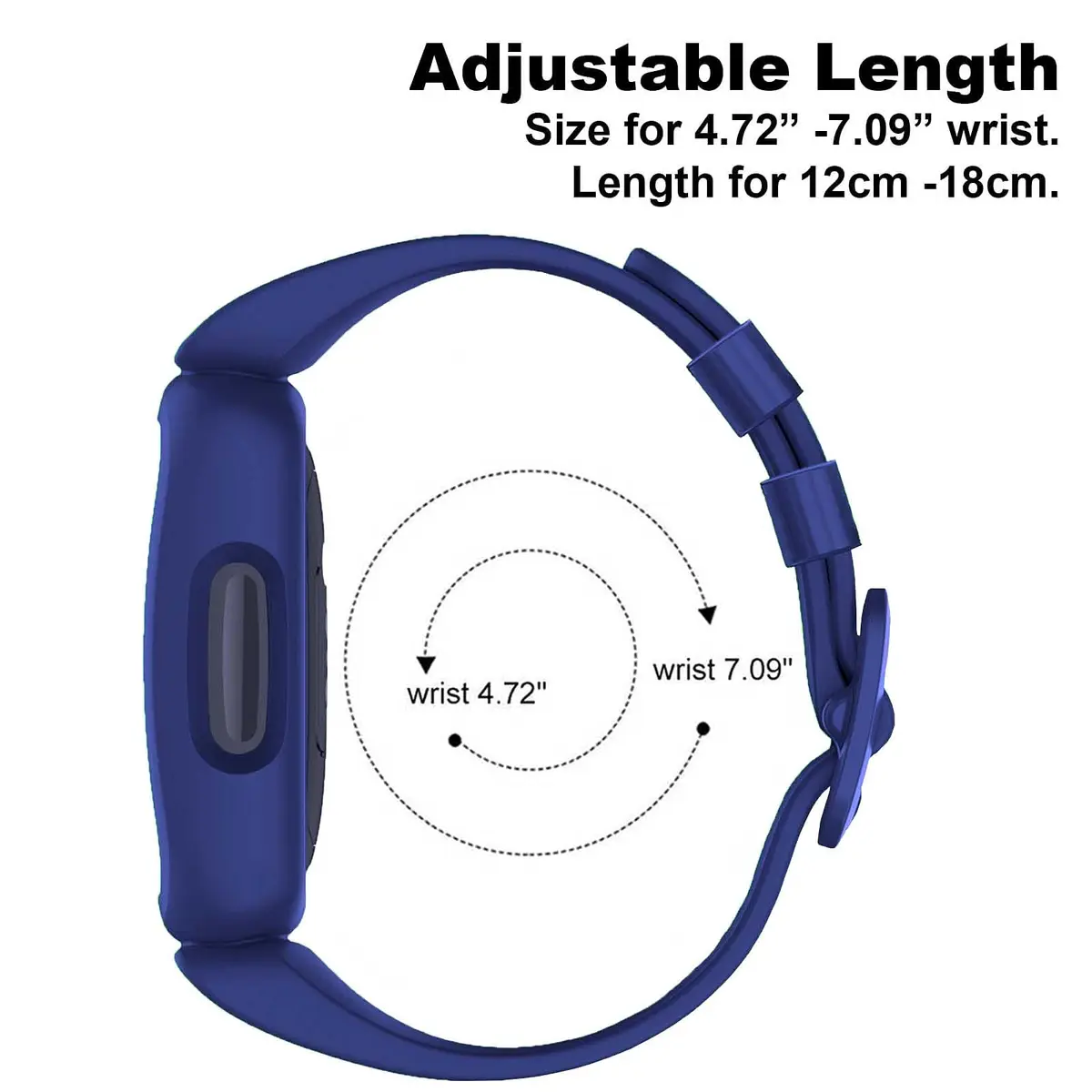 TopPerfekt Silicone Replacement Band for Fitbit Ace 3 | Waterproof Kids Watch Strap (Blue) - view 3
