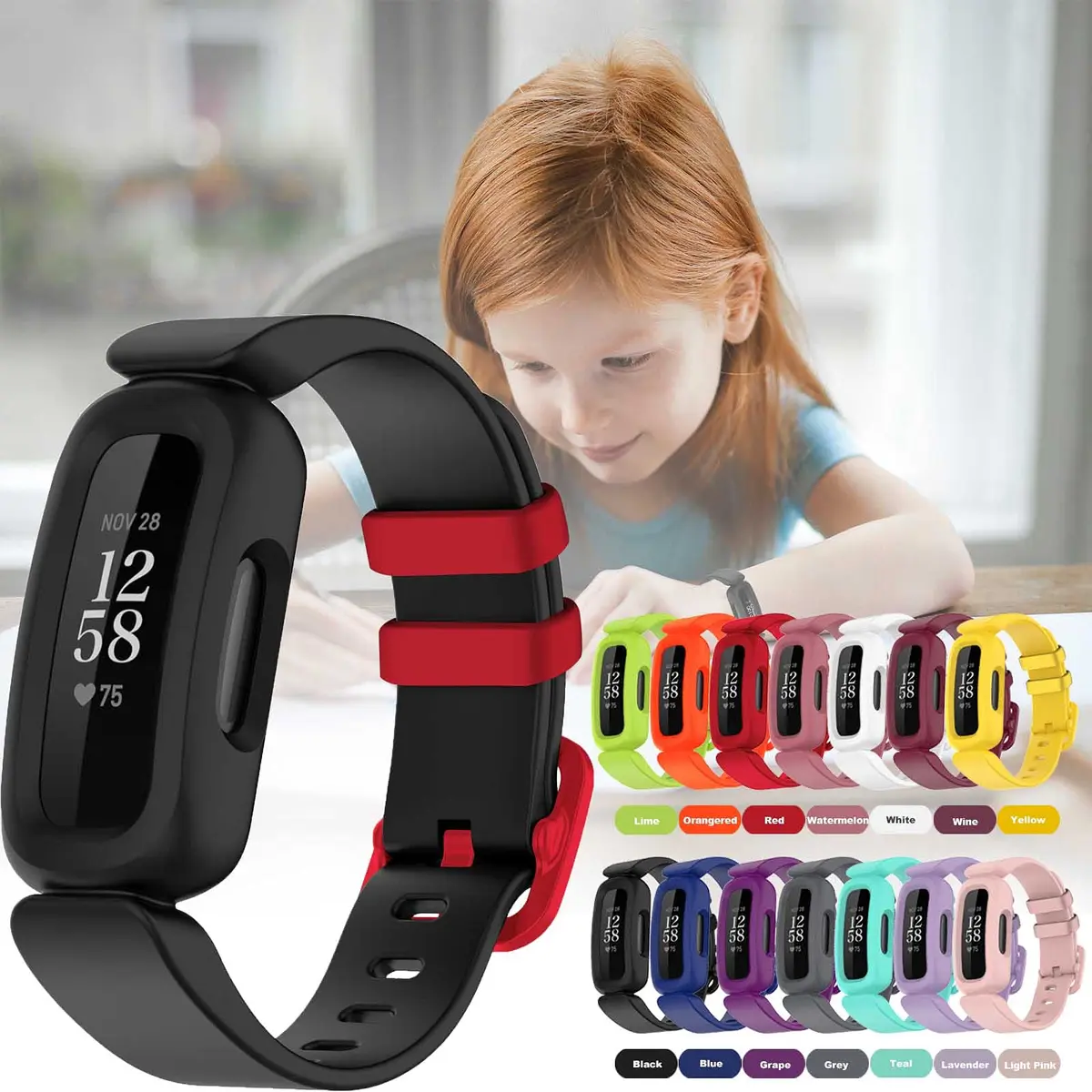 TopPerfekt Watch Band Compatible with Fitbit Ace 3 | Soft Silicone Waterproof Strap for Kids - view 7