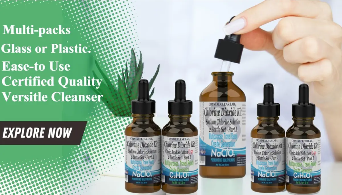CrystalClearlab Chlorine Dioxide ClO2-Kit Clear 1 Oz (2 Bottles) | On-Site Generation for Water Purification - view 5