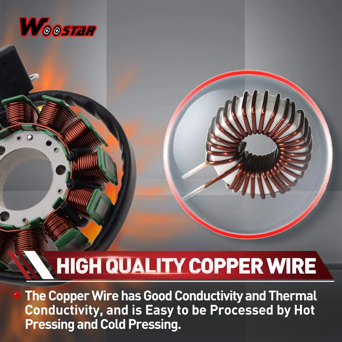 WOOSTAR 12 Coil 5 Wire Magneto Stator for Hyosung GT125 GT250 GV125 GV250 - view 3