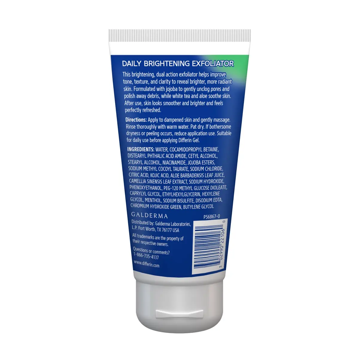 Differin Daily Brightening Face Scrub Exfoliator for Acne Prone Skin, 6oz | Gentle, Brightening & Nourishing - view 6