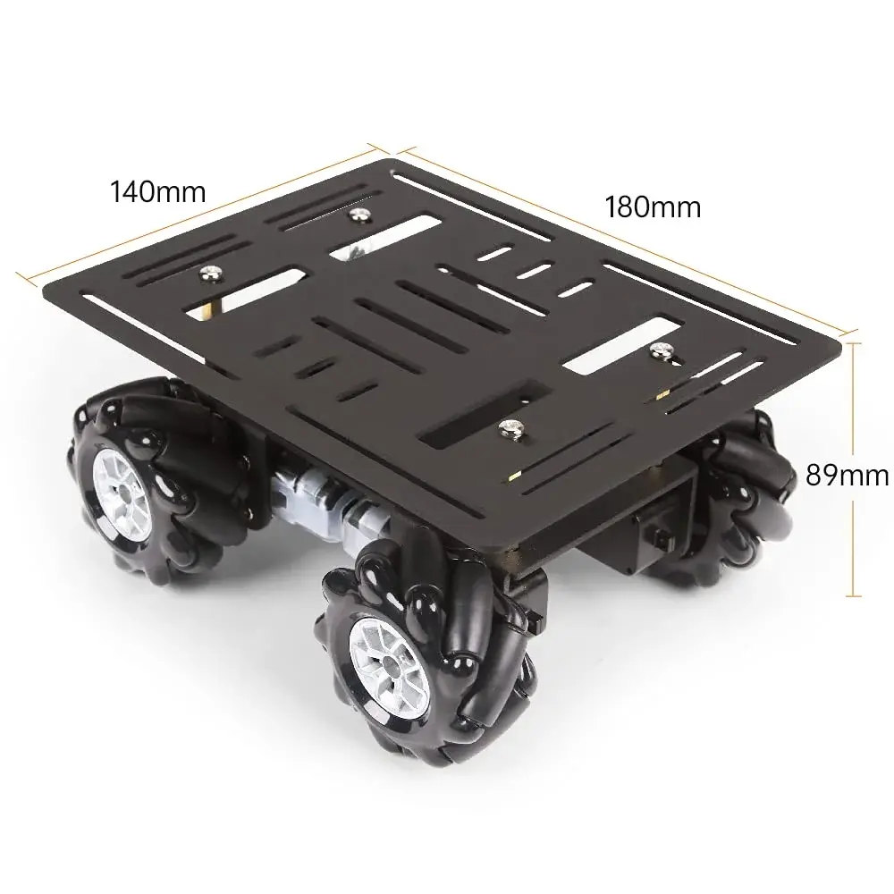 LewanSoul Mecanum Robot Chassis Car Kit 180x140x89mm | Aluminum Alloy Frame with 360° Omnidirectional Wheels - view 7